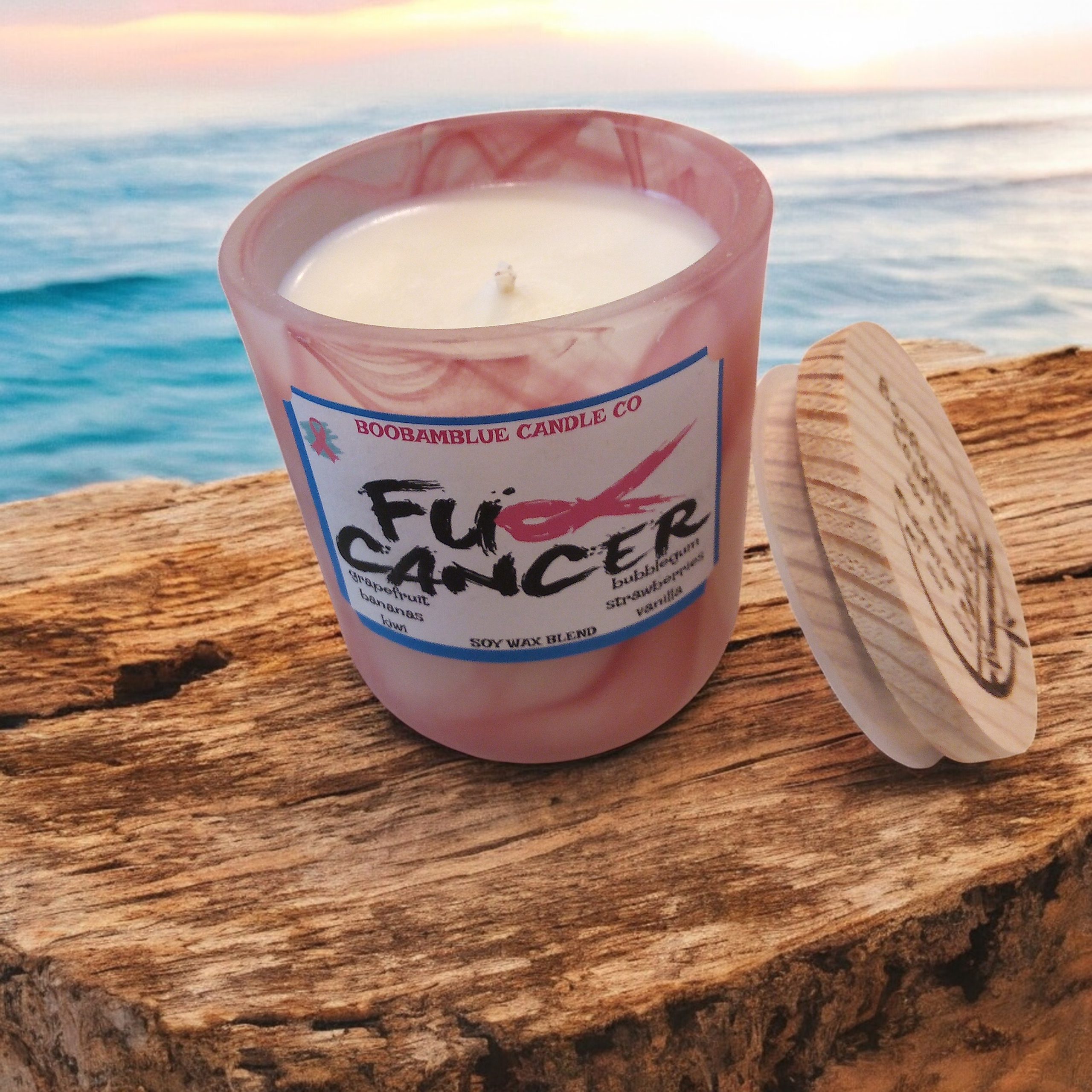 FUK CANCER SWIRL CANDLE