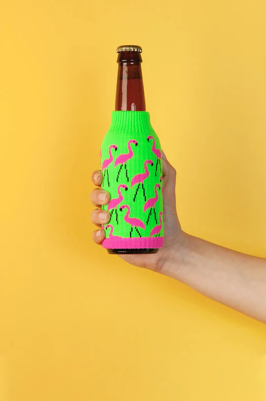 Lawn Flamingo Freaker Koozie