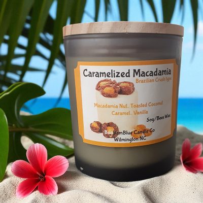 Caramelized Macadamia Candle 10oz Frosted