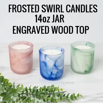 BooBamBliue Swirl Candles 14oz